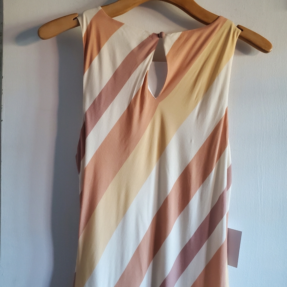 Petal & Pup Flavia Maxi Dress Brown Stripes Size S Brunch Cocktail Vacation - Picture 8 of 16